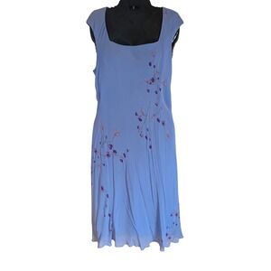 Jones Wear Dress 16 Cottagecore Floral Silk Midi Vintage Style Fairy -Damage